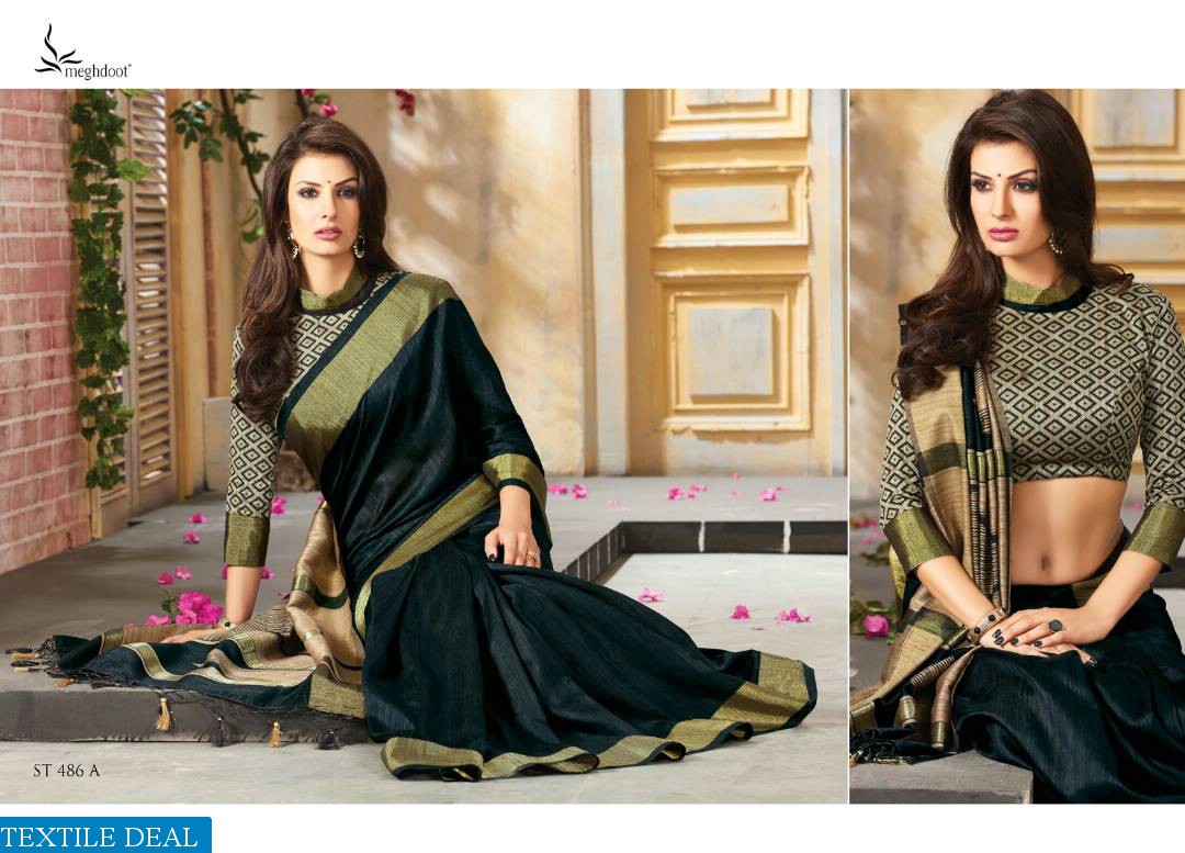 meghdoot Tassels Wholesale Cotton Silk Ethnic Saree